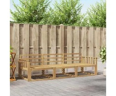 Lauko sofos komplektas 3 pcs Balta 249,5 x 83 x 73 cm