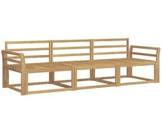 Lauko sofos komplektas 3 pcs Balta 254 x 83 x 73 cm