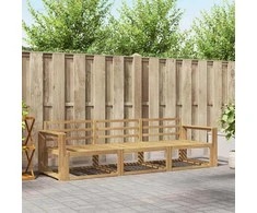 Lauko sofos komplektas 3 pcs Balta 257,5 x 83 x 73 cm