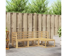 Lauko sofos komplektas 4 pcs Balta 185,5 x 122,5 x 73 cm