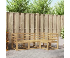 Lauko sofos komplektas 4 pcs Balta 185,5 x 126,5 x 73 cm