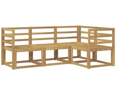 Lauko sofos komplektas 4 pcs Balta 185,5 x 126,5 x 73 cm