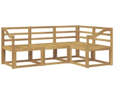 Lauko sofos komplektas 4 pcs Balta 185,5 x 126,5 x 73 cm