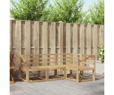 Lauko sofos komplektas 4 pcs Balta 185,5 x 126,5 x 73 cm