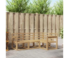 Lauko sofos komplektas 4 pcs Balta 187,5 x 128,5 x 73 cm