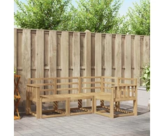 Lauko sofos komplektas 4 pcs Balta 187,5 x 128,5 x 73 cm