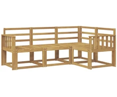 Lauko sofos komplektas 4 pcs Balta 187,5 x 128,5 x 73 cm
