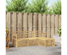 Lauko sofos komplektas 4 pcs Balta 189,5 x 122,5 x 73 cm