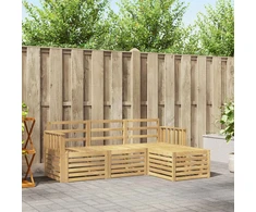 Lauko sofos komplektas 4 pcs Balta 189,5 x 122,5 x 73 cm