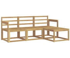 Lauko sofos komplektas 4 pcs Balta 189,5 x 122,5 x 73 cm