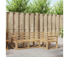 Lauko sofos komplektas 4 pcs Balta 190 x 130,5 x 73 cm