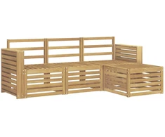Lauko sofos komplektas 4 pcs Balta 197,5 x 122,5 x 73 cm