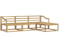 Lauko sofos komplektas 4 pcs Balta 245,5 x 162,5 x 73 cm