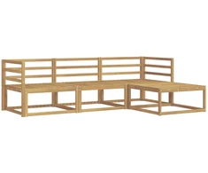Lauko sofos komplektas 4 pcs Balta 245,5 x 162,5 x 73 cm