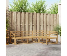 Lauko sofos komplektas 4 pcs Balta 245,5 x 166,5 x 73 cm