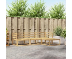 Lauko sofos komplektas 4 pcs Balta 245,5 x 162,5 x 73 cm