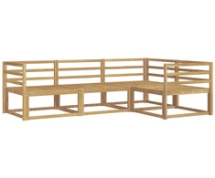 Lauko sofos komplektas 4 pcs Balta 245,5 x 166,5 x 73 cm