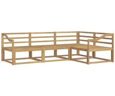 Lauko sofos komplektas 4 pcs Balta 245,5 x 166,5 x 73 cm