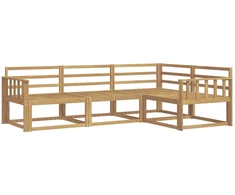 Lauko sofos komplektas 4 pcs Balta 247,5 x 168,5 x 73 cm