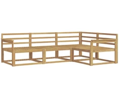 Lauko sofos komplektas 4 pcs Balta 247,5 x 168,5 x 73 cm