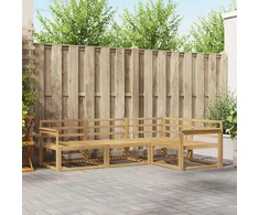 Lauko sofos komplektas 4 pcs Balta 247,5 x 168,5 x 73 cm