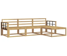 Lauko sofos komplektas 4 pcs Balta 249,5 x 162,5 x 73 cm