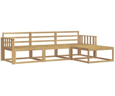 Lauko sofos komplektas 4 pcs Balta 249,5 x 162,5 x 73 cm