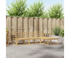 Lauko sofos komplektas 4 pcs Balta 249,5 x 162,5 x 73 cm