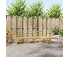 Lauko sofos komplektas 4 pcs Balta 249,5 x 162,5 x 73 cm