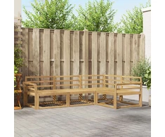 Lauko sofos komplektas 4 pcs Balta 250 x 170,5 x 73 cm