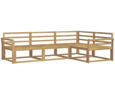Lauko sofos komplektas 4 pcs Balta 250 x 170,5 x 73 cm