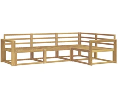 Lauko sofos komplektas 4 pcs Balta 251,5 x 172,5 x 73 cm