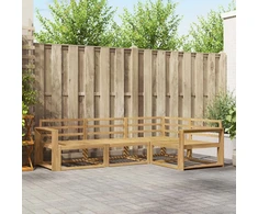 Lauko sofos komplektas 4 pcs Balta 251,5 x 172,5 x 73 cm
