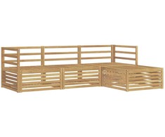 Lauko sofos komplektas 4 pcs Balta Kietos akacijos mediena