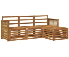 Lauko sofos komplektas 4 pcs Natūrali
