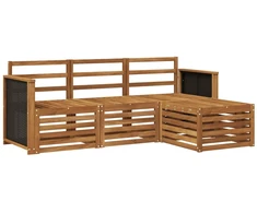 Lauko sofos komplektas 4 pcs Natūrali