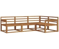 Lauko sofos komplektas 4 pcs Natūrali Kietos akacijos mediena
