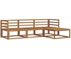 Lauko sofos komplektas 4 pcs Natūrali Kietos akacijos mediena