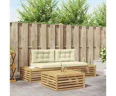 4 pcs Lauko sofos komplektas Balta