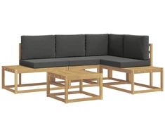 Lauko sofos komplektas 4 Vienetas Balta ir antracito