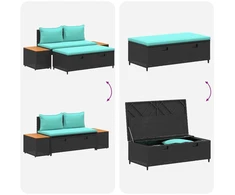 Lauko baldų komplektas Lauko sofos komplektas 4 -Seater 4 pcs 55 x 30 x 39 cm
