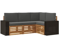 Lauko sofos komplektas 4 vnt. Poliesteris