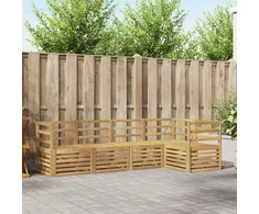 Lauko sofos komplektas 5 pcs Balta 245 x 126,5 x 73 cm