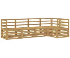 Lauko sofos komplektas 5 pcs Balta 245 x 126,5 x 73 cm