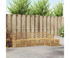 Lauko sofos komplektas 5 pcs Balta 249 x 122,5 x 73 cm