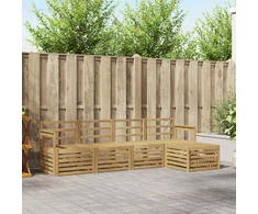 Lauko sofos komplektas 5 pcs Balta 249 x 122,5 x 73 cm