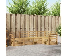 Lauko sofos komplektas 5 pcs Balta 249 x 130,5 x 73 cm