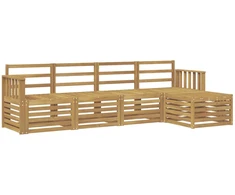 Lauko sofos komplektas 5 pcs Balta 249 x 122,5 x 73 cm
