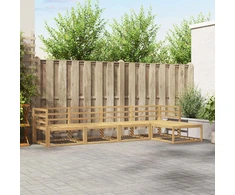 Lauko sofos komplektas 5 pcs Balta 325 x 162,5 x 73 cm