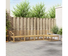 Lauko sofos komplektas 5 pcs Balta 325 x 162,5 x 73 cm